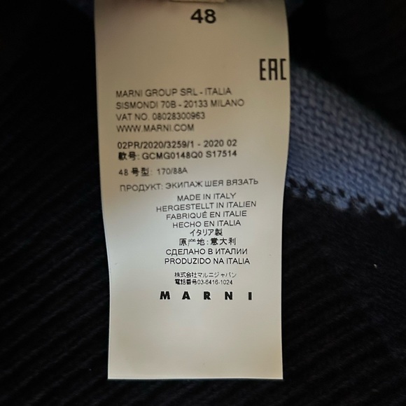 Marni Bold Striped Crewneck Sweater in Blue and Black - Picture 8 of 14